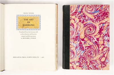 Lot 412 - Weisse (Franz). The Art of Marbling, North Hills, PA: Bird & Bull Press, 1980