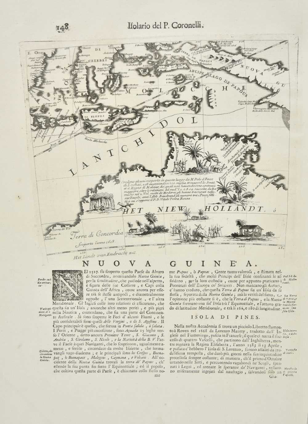 Lot 5 - Australia. Coronelli (Vincenzo), Het Niew Hollandt. Nuova Guinea, 1697