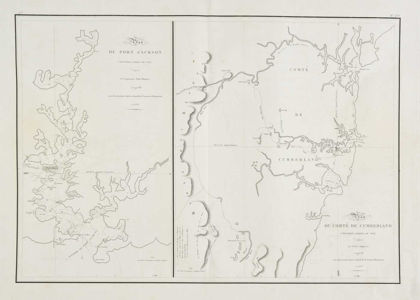 Lot 7 - Australia. Freycinet (Henri-Louis), Plan du Port Jackson, 1802