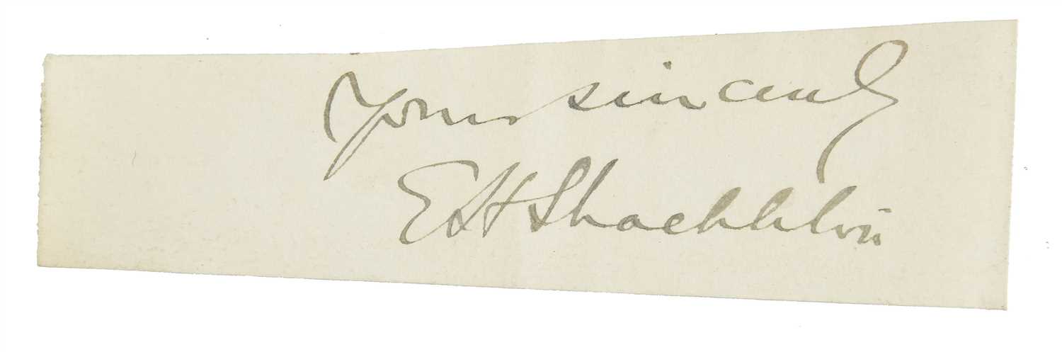 Lot 176 - Shackleton (Ernest Henry, 1874-1922). Signed