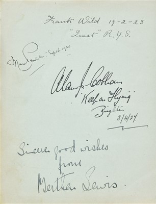 Lot 181 - Wild (John Robert Francis, 'Frank', 1873-1939). A collection of 6 autograph signatures