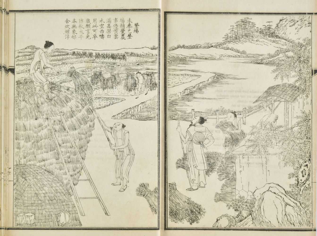 Lot 142 - China. La culture du riz illustrée, Shanghai: Tien-shi-chai Photo-lithographic works, [1879]