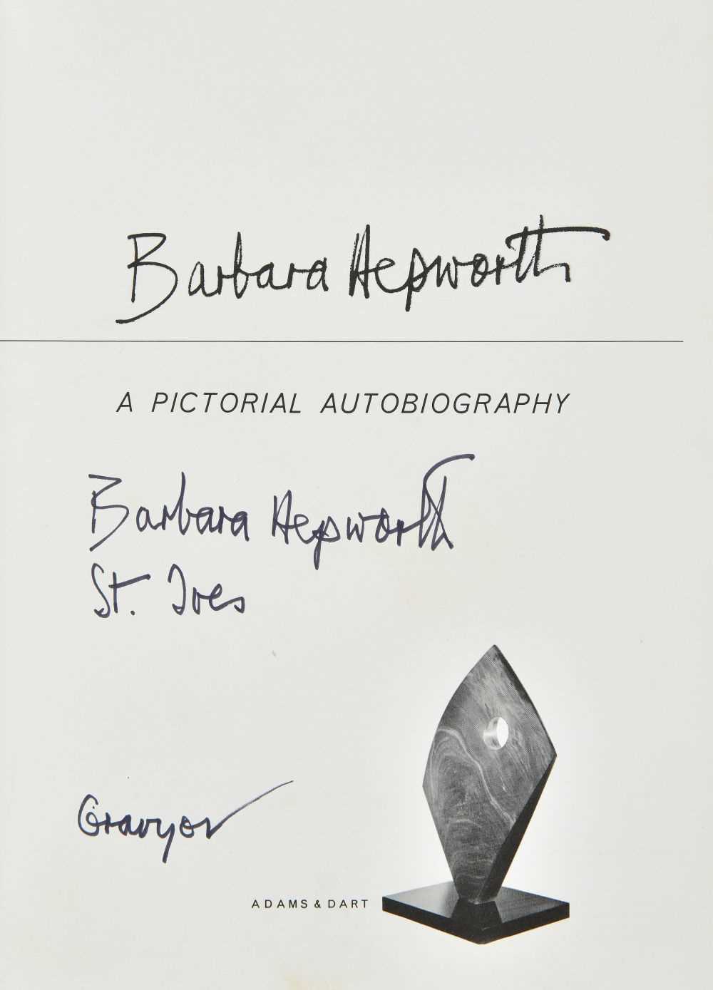 Lot 395 - Hepworth (Barbara). A Pictorial Autobiography, 1st edition, Bath: Adams & Dart, 1970