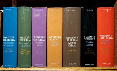 Lot 430 - Gilbert (Martin & Churchill, Randolph S.). Winston S. Churchill, vols. 1-7 & 13 Companion vols.