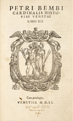 Lot 252 - Bembo (Pietro). Historiae Venetae Libri XII, 1st edition, 1551