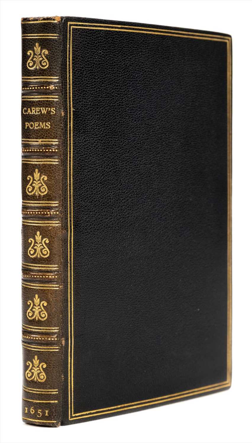 Lot 230 - Carew (Thomas). Poems, with a Maske, 3rd edition, 1651, ex libris Sir Thomas Hanmer