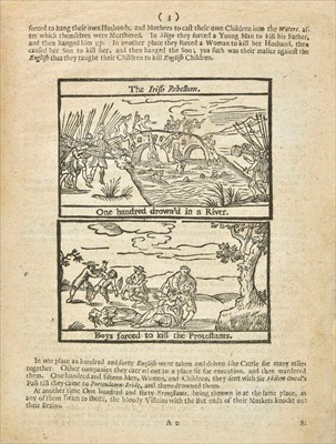 Lot 240 - Ireland. A Relation of the Bloody Massacre in Ireland, London: Rowland Reynolds, 1689