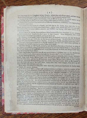 Lot 240 - Ireland. A Relation of the Bloody Massacre in Ireland, London: Rowland Reynolds, 1689