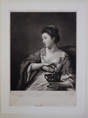 Lot 321 - Fisher (Edward, 1722-1785). Portrait of Kitty Fisher as Cleopatra, [circa 1752]