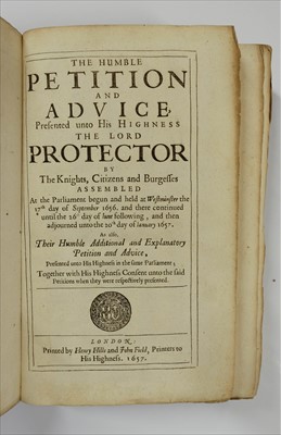 Lot 206 - Commonwealth of England. Sammelband of acts from the Second Protectorate Parliament, 1656-7