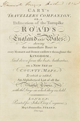 Lot 161 - Cary (John). Cary's Traveller's Companion, 1791