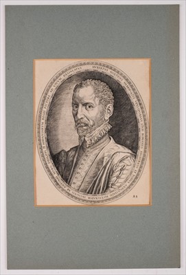 Lot 307 - Goltzius (Hubert, 1526-1583). Portrait of Antonio Moro