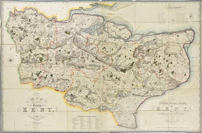 Lot 50 - Kent. Greenwood (C.), Map of the County of Kent, 1821