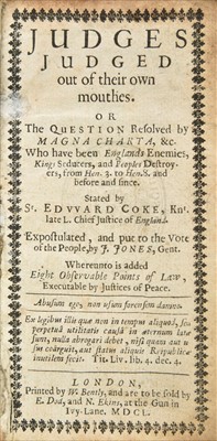 Lot 210 - Jones (John, of Neyath, Brecon). Sammelband of 5 legal texts, 1650-1
