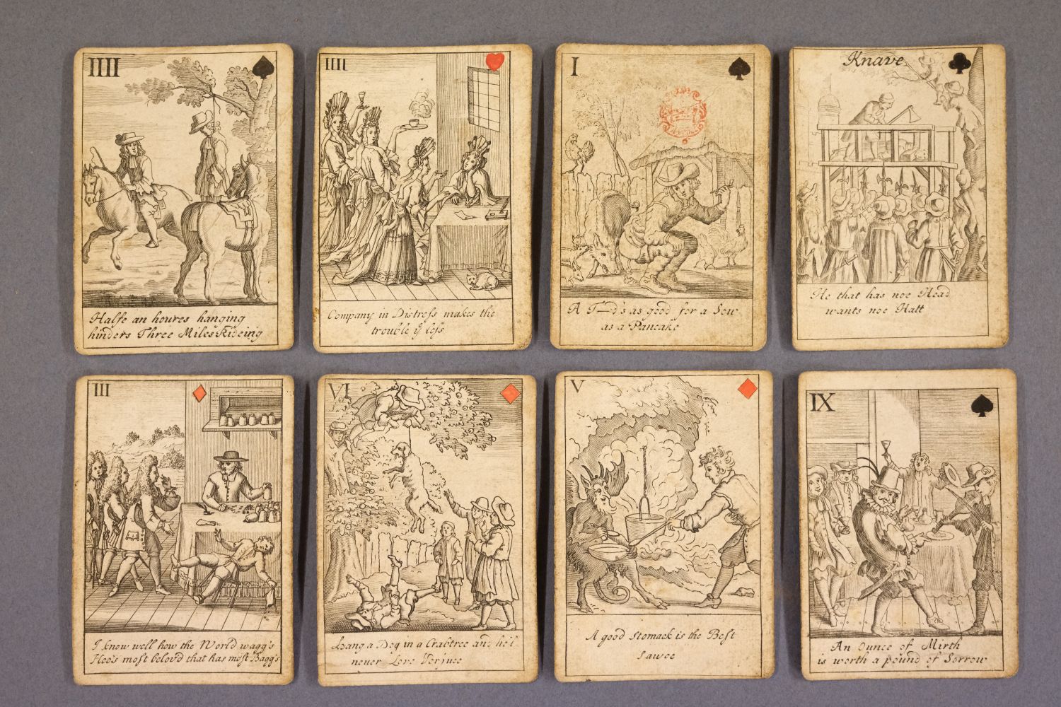 Lot 543 - Playing Cards. Proverbial Cards, [John