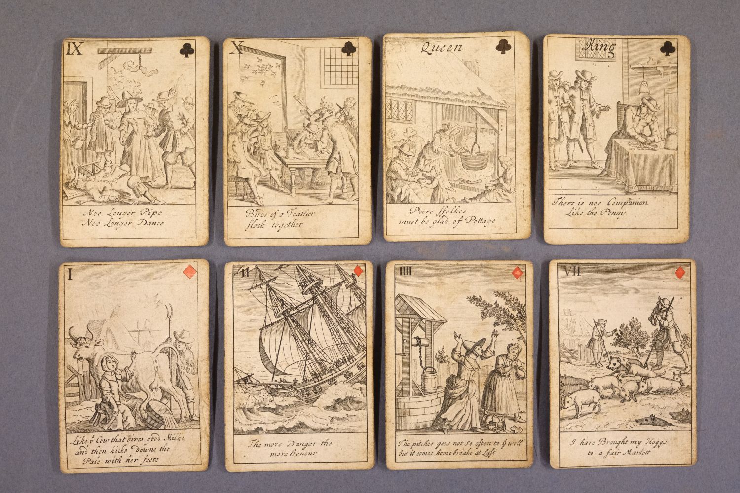 Lot 543 - Playing Cards. Proverbial Cards, [John