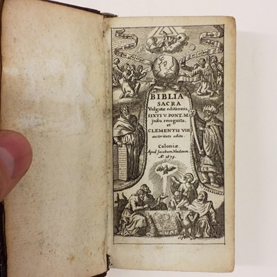 Lot 395 - Bible [English]. The Holy Bible, 1653, Scottish herringbone binding, & 5 others