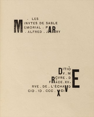 Lot 746 - Jarry (Alfred, 1873-1907). Les Minutes de Sable Memorial, 1st edition, Paris, 1894