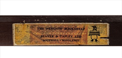Lot 854 - Penguin Bookshelf. An original Penguin bookshelf, circa 1950s
