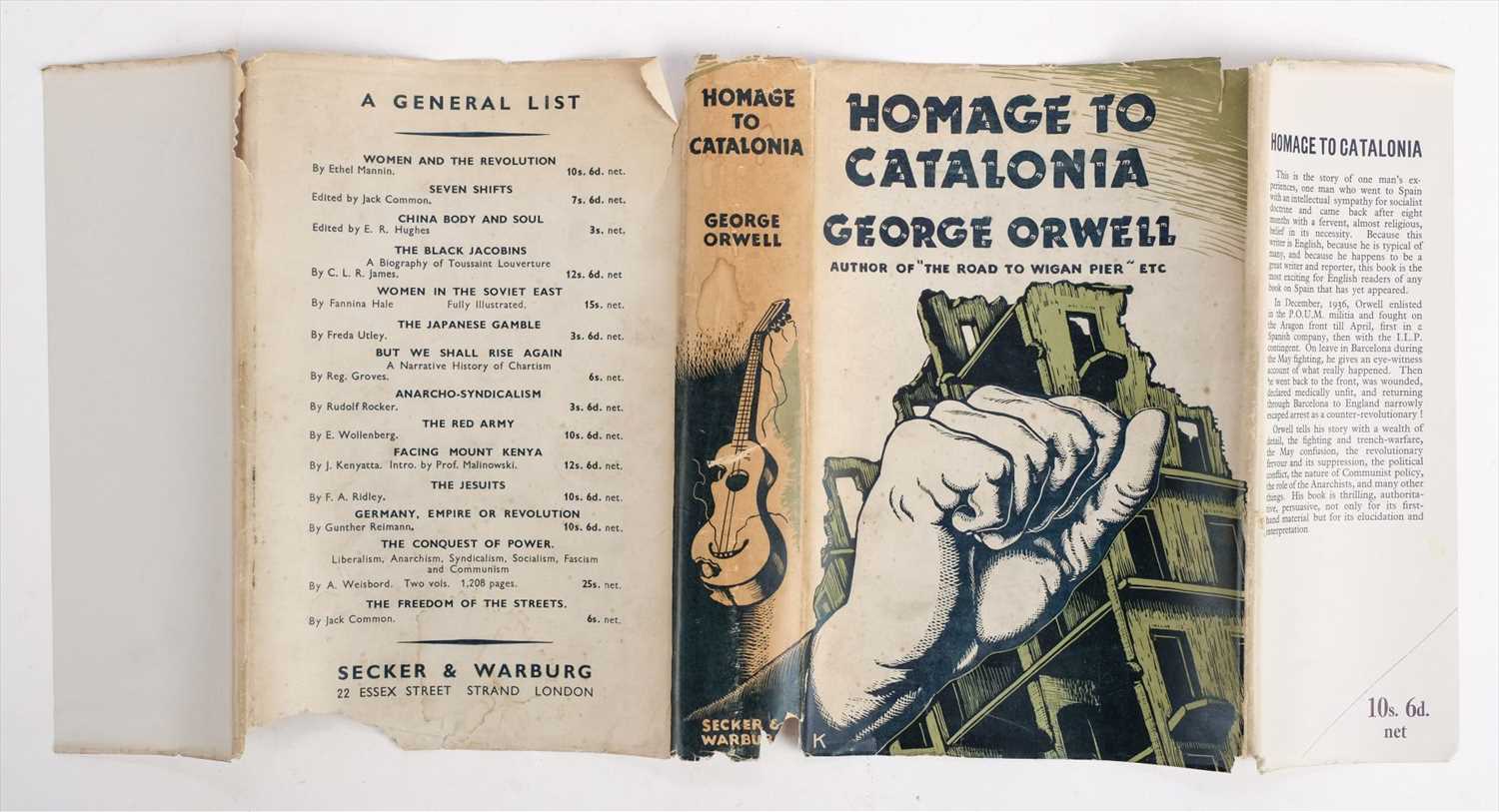 Lot 853 - Orwell (George). Homage to Catalonia, 1st