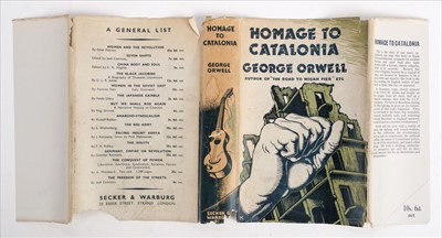 Lot 853 - Orwell (George). Homage to Catalonia, 1st edition, Secker & Warburg, 1938