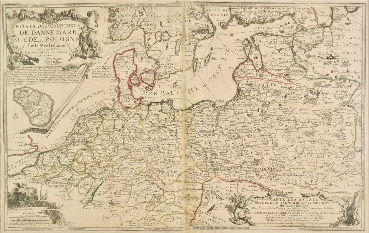 Lot 59 - Northern Europe.  De Fer (Nicolas), Estats des Couronnes de Dannemark..., 1705