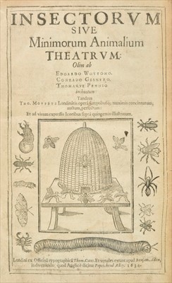 Lot 197 - Moffett (Thomas). Insectorum sive minimorum animalium theatrum, 1st edition, 1634