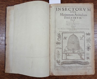 Lot 197 - Moffett (Thomas). Insectorum sive minimorum animalium theatrum, 1st edition, 1634