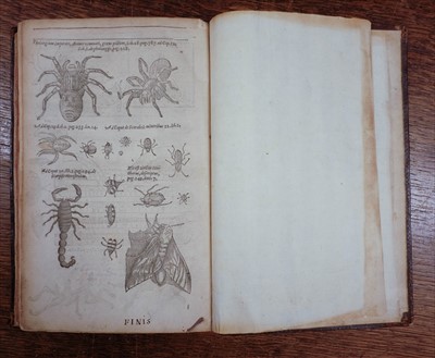 Lot 197 - Moffett (Thomas). Insectorum sive minimorum animalium theatrum, 1st edition, 1634