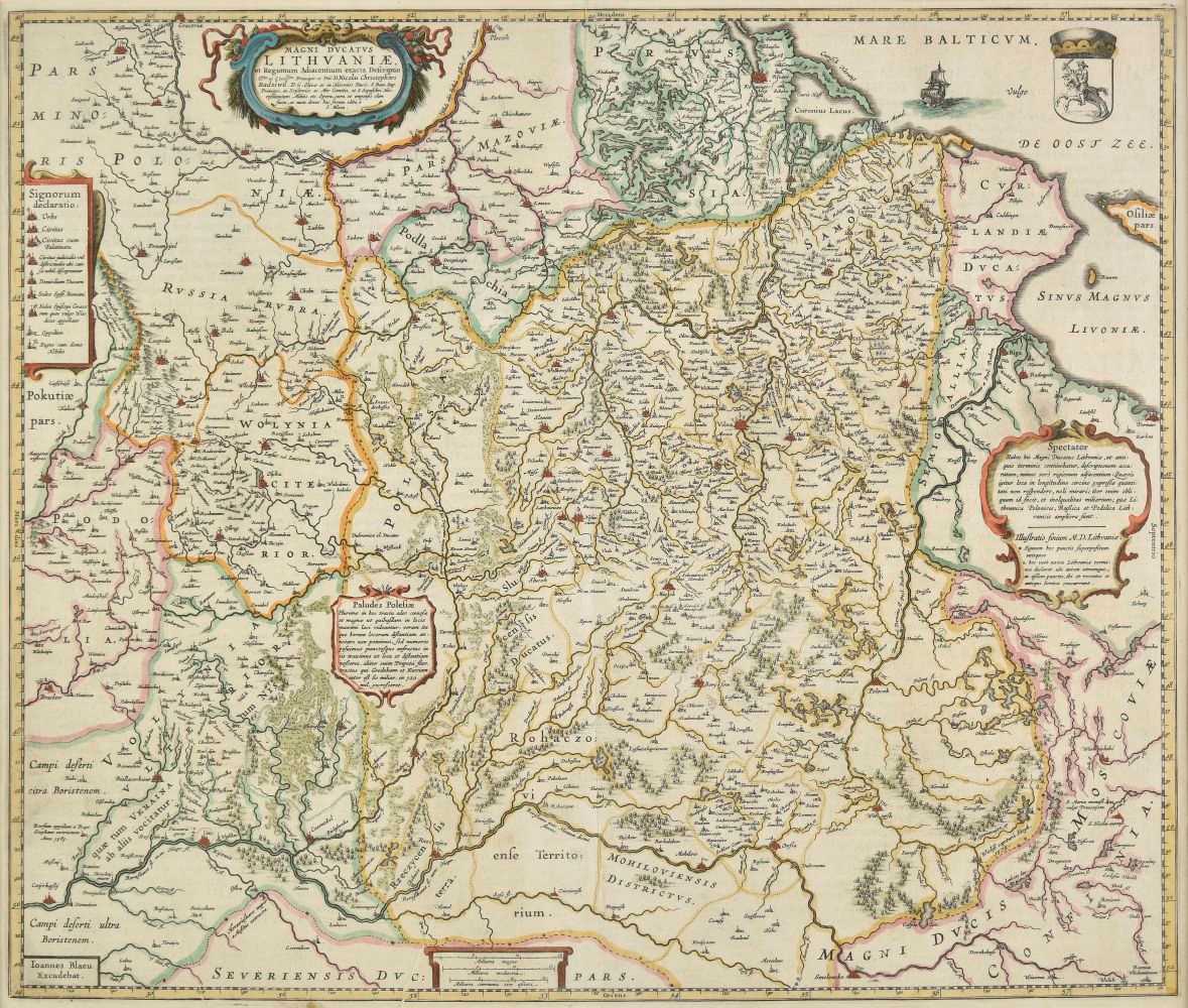 Lot 62 - Poland & Lithuania. Blaeu (Johannes), Magni Ducatus Lithuaniae et Regionum..., circa 1664