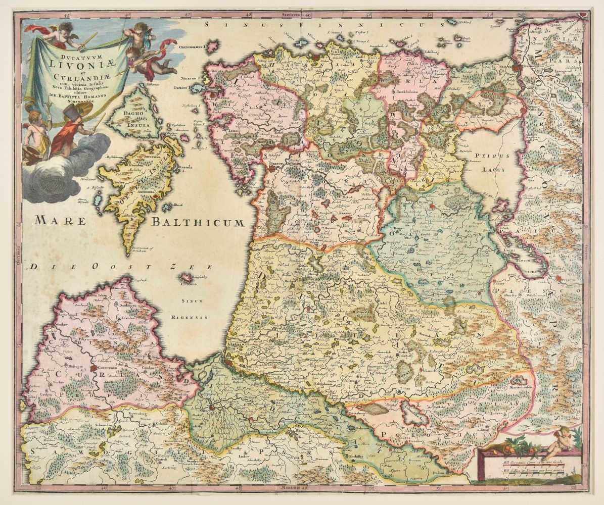 Lot 4 - Baltic coast. Homann (Johann Baptist), Ducatuum Livoniae, circa 1720