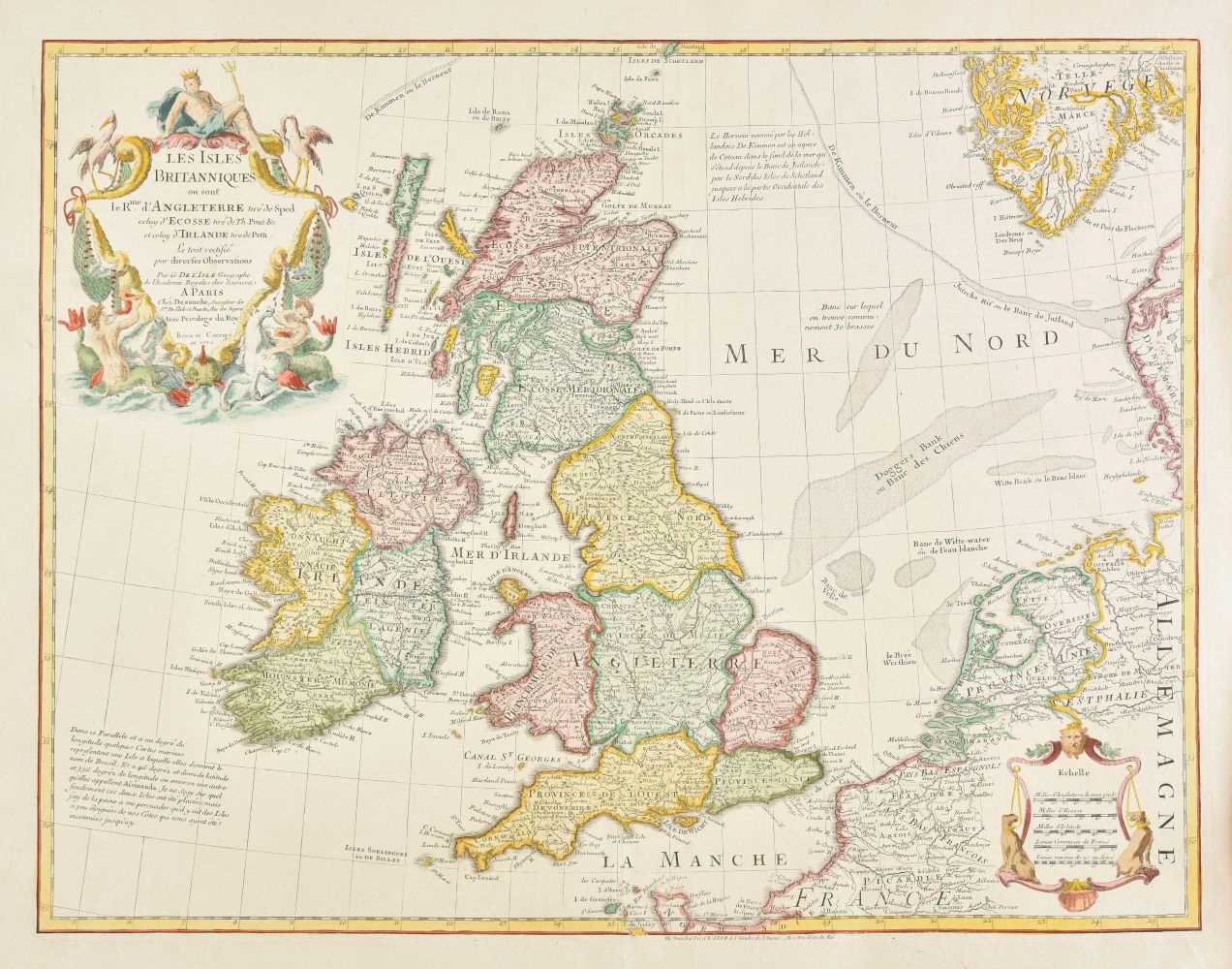 Lot 12 - British Isles. De L'Isle (Guillaume), Les Isles Britanniques, 1772