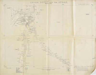 Lot 404 - Omdurman 1898. A set of 4 maps used by Rear-Admiral H.L. Hood during the Battle of Omdurman