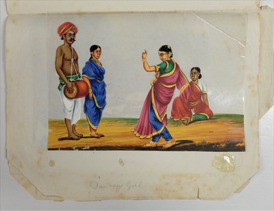 Lot 16 - Company School. Set of 16 Indian mica paintings, possibly Madras or environs, c.1850-80