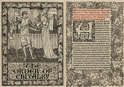 Lot 783 - Kelmscott Press. The Order of Chivalry, Kelmscott Press, 1893