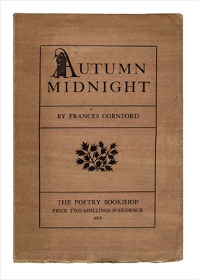 Lot 772 - Gill (Eric, illustrator). Autumn Midnight, by Frances Cornford, 1923