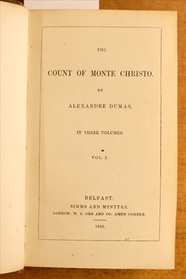 Lot 529 - Dumas (Alexandre). The Count of Monte Christo, 1st edition in English, Belfast, 1846