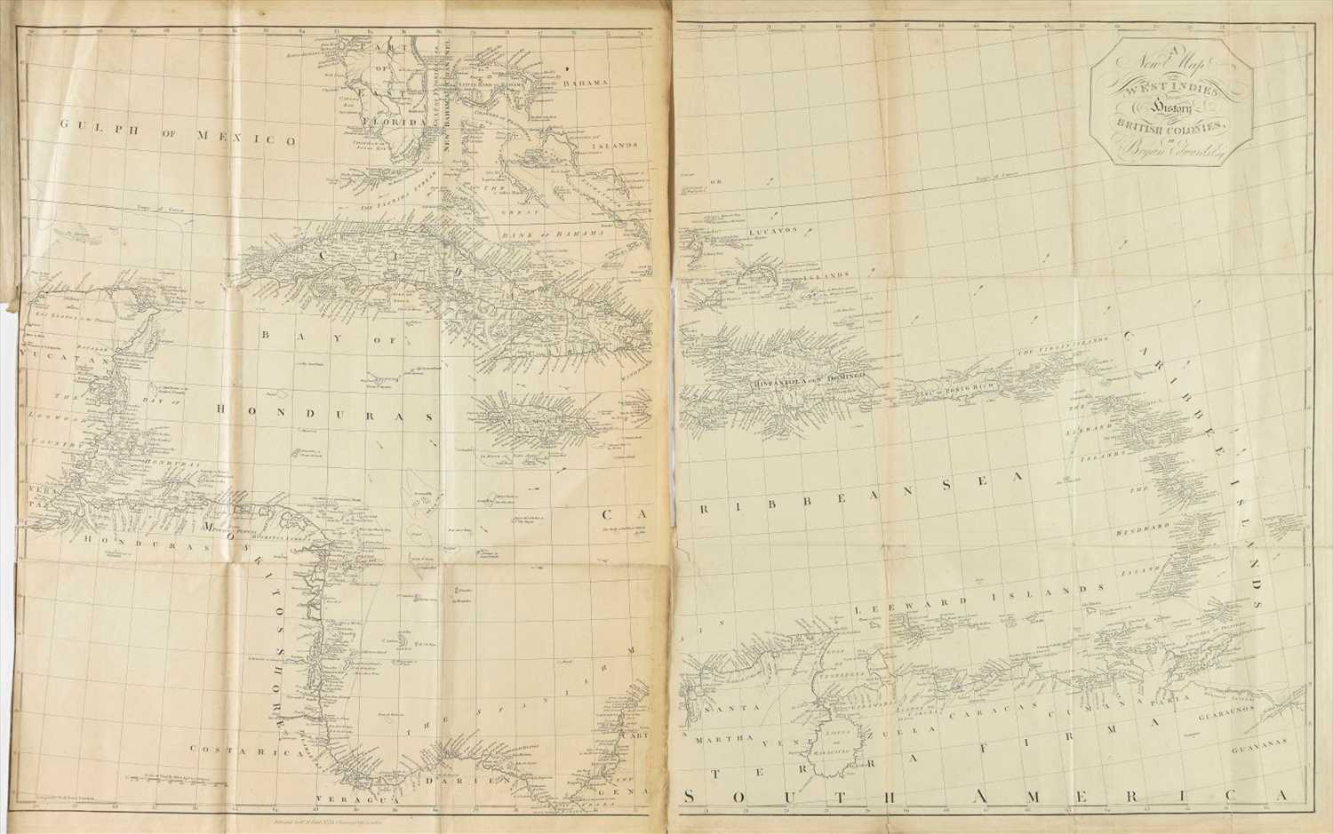 Lot 85 - West Indies. (Edwards Bryan), A new Map of the West Indies..., 1794 or later