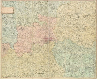 Lot 52 - London. Faden (William), The Country Twenty-five miles round London, 1815