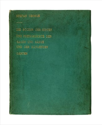 Lot 733 - George (Stefan). Die Bücher der Hirten- und Preisgedichte, 1st edition, 1895, one of 200 copies