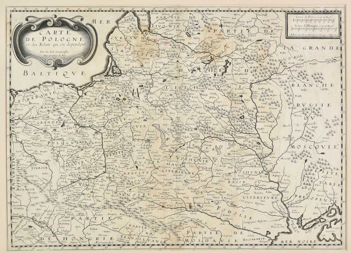 Lot 66 - Poland. Du Val (Pierre), Carte de Pologne, circa 1654