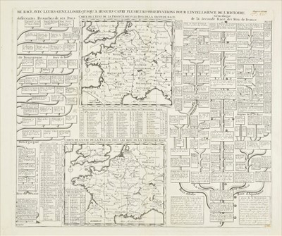 Lot 17 - Chatelain (Henri Abraham). Twenty dynastic and heraldic charts and maps, circa 1720