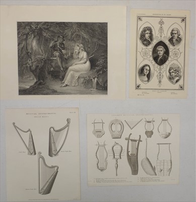 Lot 123 - Theatre, Art and Music. A collection of approx. 110 prints and engravings, 18th & 19th century