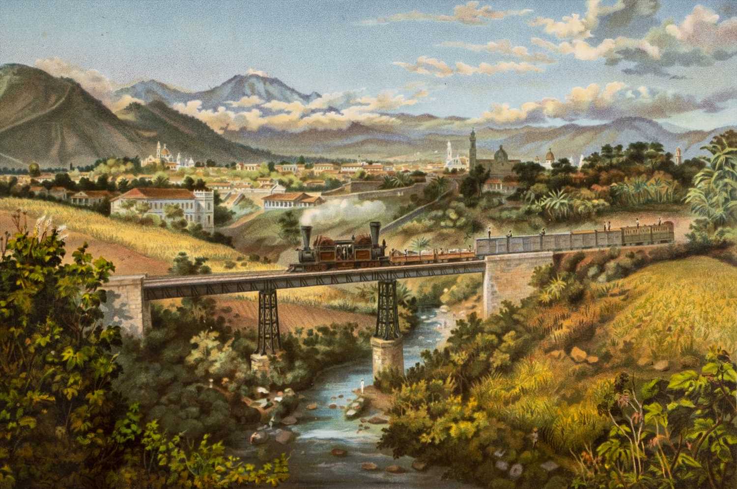 Lot 11 - Castro (Casimiro). Album del Ferrocarril Mexicano, 1st edition, Mexico, 1877