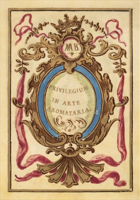 Lot 260 - Illuminated manuscript. Privilegium in arte aromataria, Venice, 1780