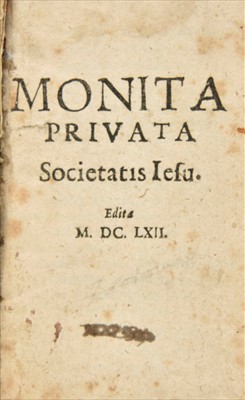 Lot 307 - Jesuits. Monita Privata Societatis Iesu. Edita MDCLVII, [1662]
