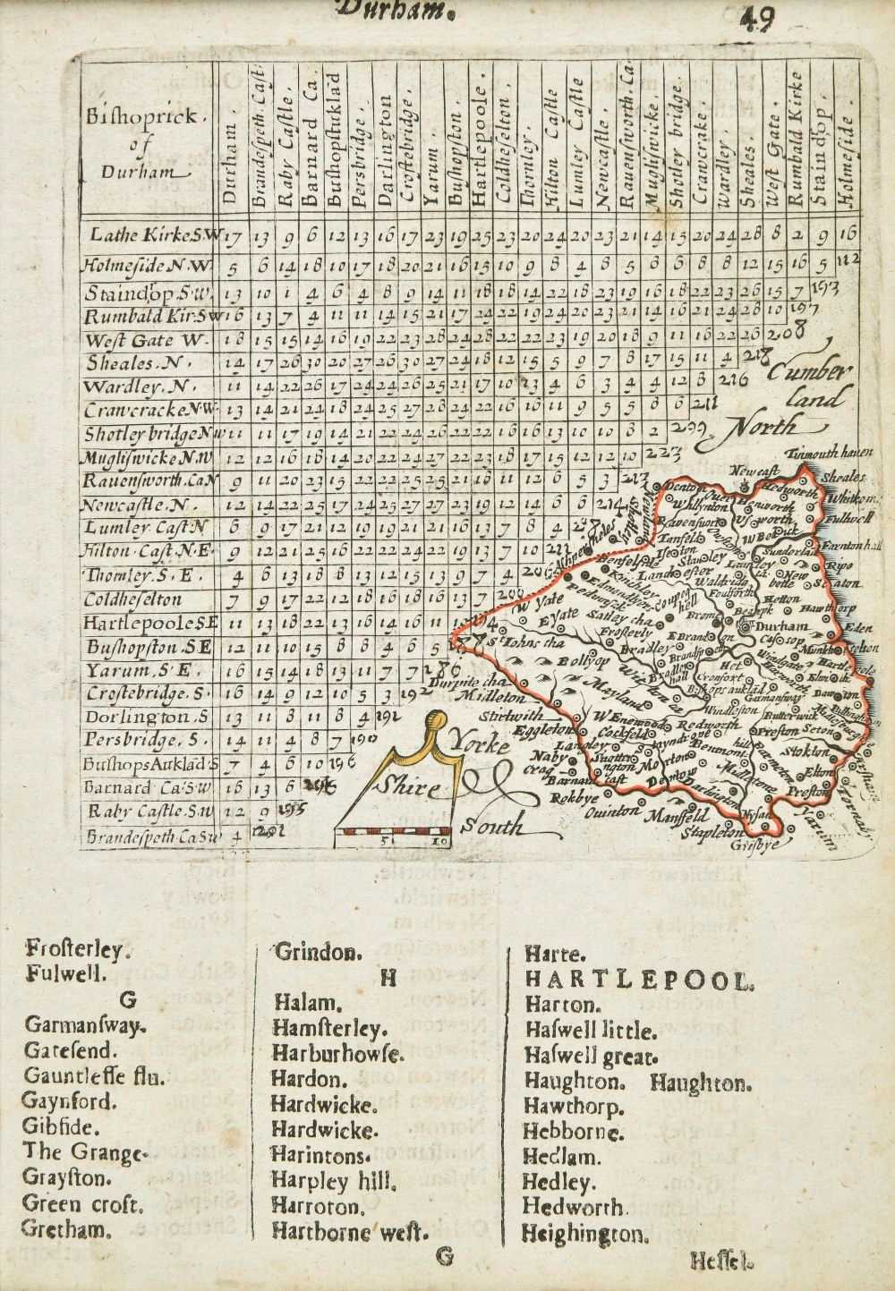 Lot 58 - Northern British counties. A collection of sixteen maps, 17th - 19th century