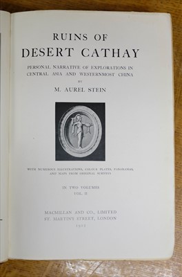 Lot 446 - Stein (M. Aurel). Ruins of Desert Cathay, 2 volumes, 1912