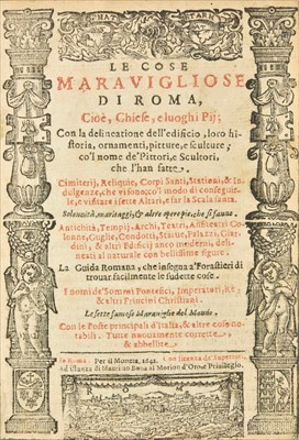 Lot 345 - Rome. Le Cose Maravigliose di Roma, 1642