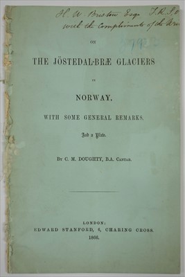 Lot 135 - Doughty (Charles Montagu). On the Jostedal Brae Glaciers in Norway, 1st edition, 1866